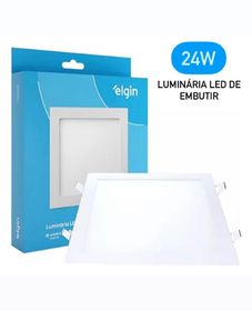 24W - LUMINÁRIA LED DE EMBUTIR - MARCA: ELGIN