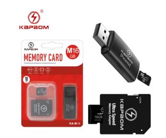 CARTÃO DE MEMÓRIA 16GB KIT 3X1 - MARCA: KAPBOM REF: KA-M16