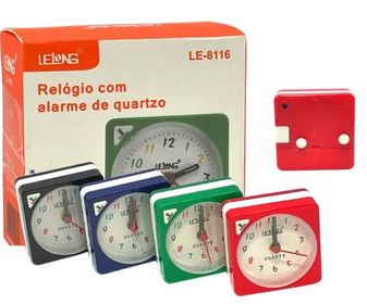 MINI RELÓGIO DESPERTADOR COM LED - MARCA: LELONG REF: LE-8116