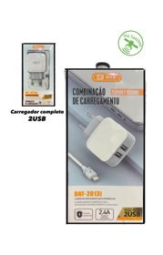 CARREGADOR COMPLETO PARA IPHONE  - MARCA: BYZ REF: DAY-2013I