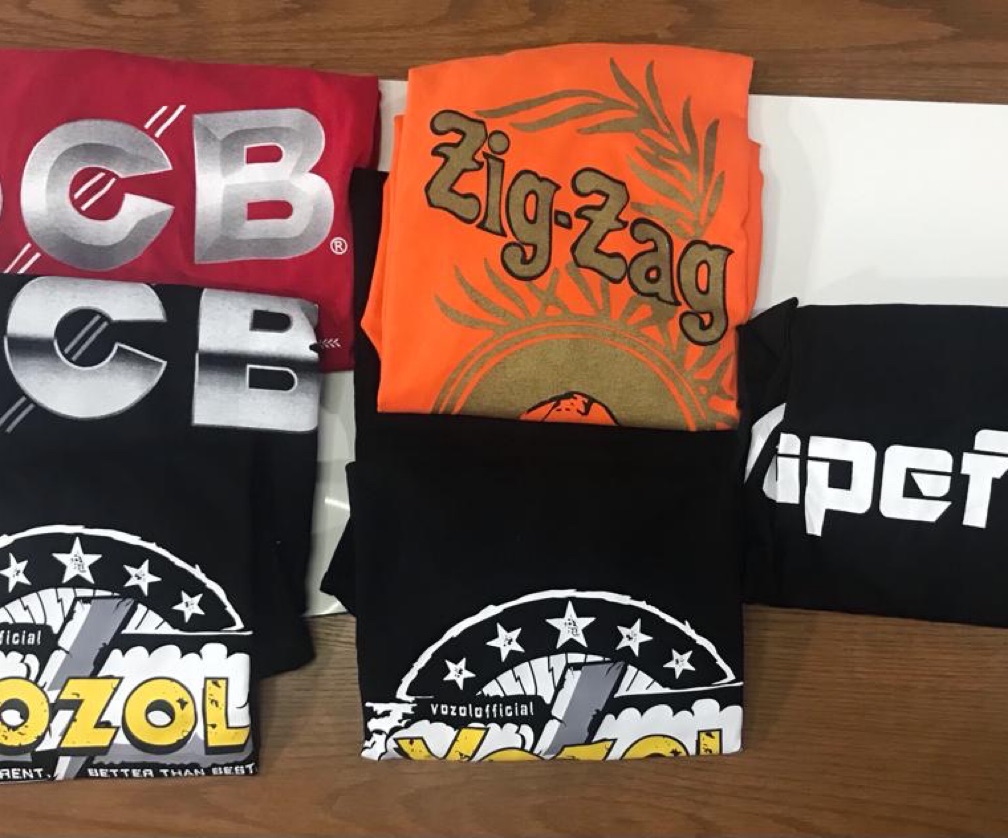 Playeras OCB, Vapefly, Zig Zag, Vozol 