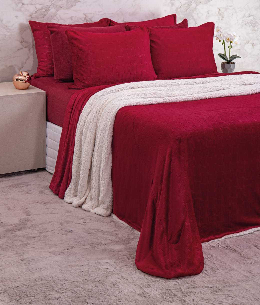 COBERTOR BELLA DREAMS QUEEN 1 PC RUBY