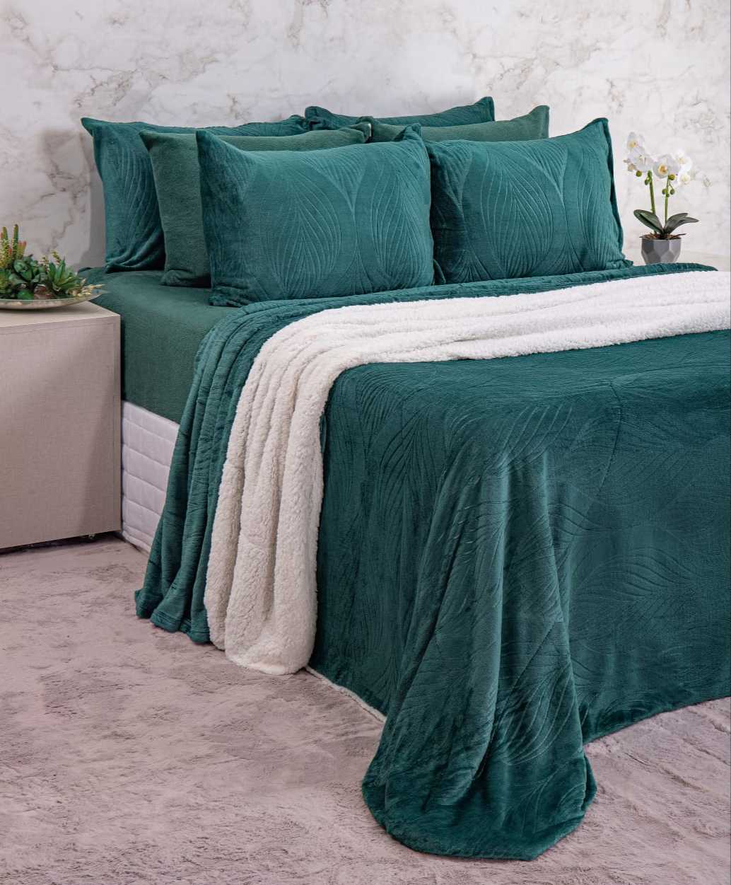 COBERTOR BELLA DREAMS QUEEN 1 PC JADE