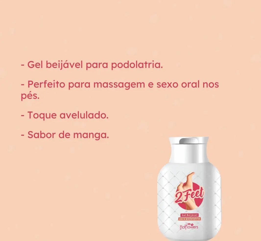 2 feet Gel beijável para os pés sabor manga 60g