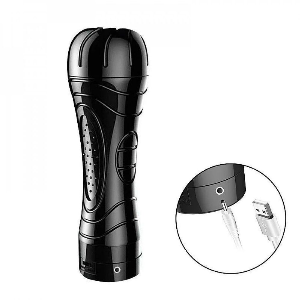 Masturbador Lanterna Ânus Com Vibrador Cyberskin USB Silencioso