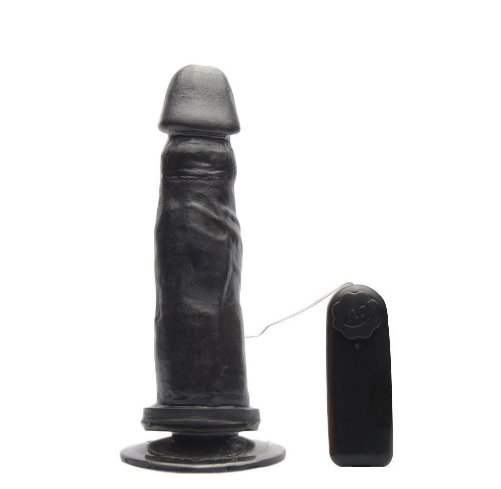 Prótese Peniana Com Ventosa E Com Vibrador 17,2x4cm