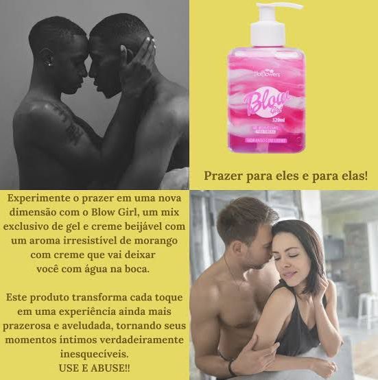 Blow Girl Creme Hidratante Corporal Beijável Para Virilha, Axilas e Coxas Morango Com Creme 320ml