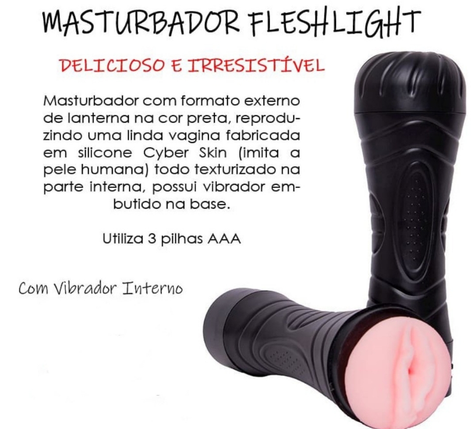 Masturbador Lanterna Vagina Com Vibrador