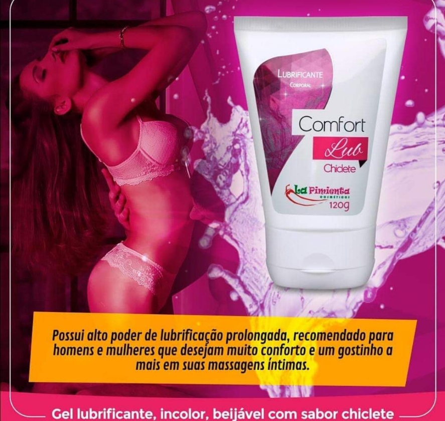 Lubricante Comfort Beijável Chiclete 120g