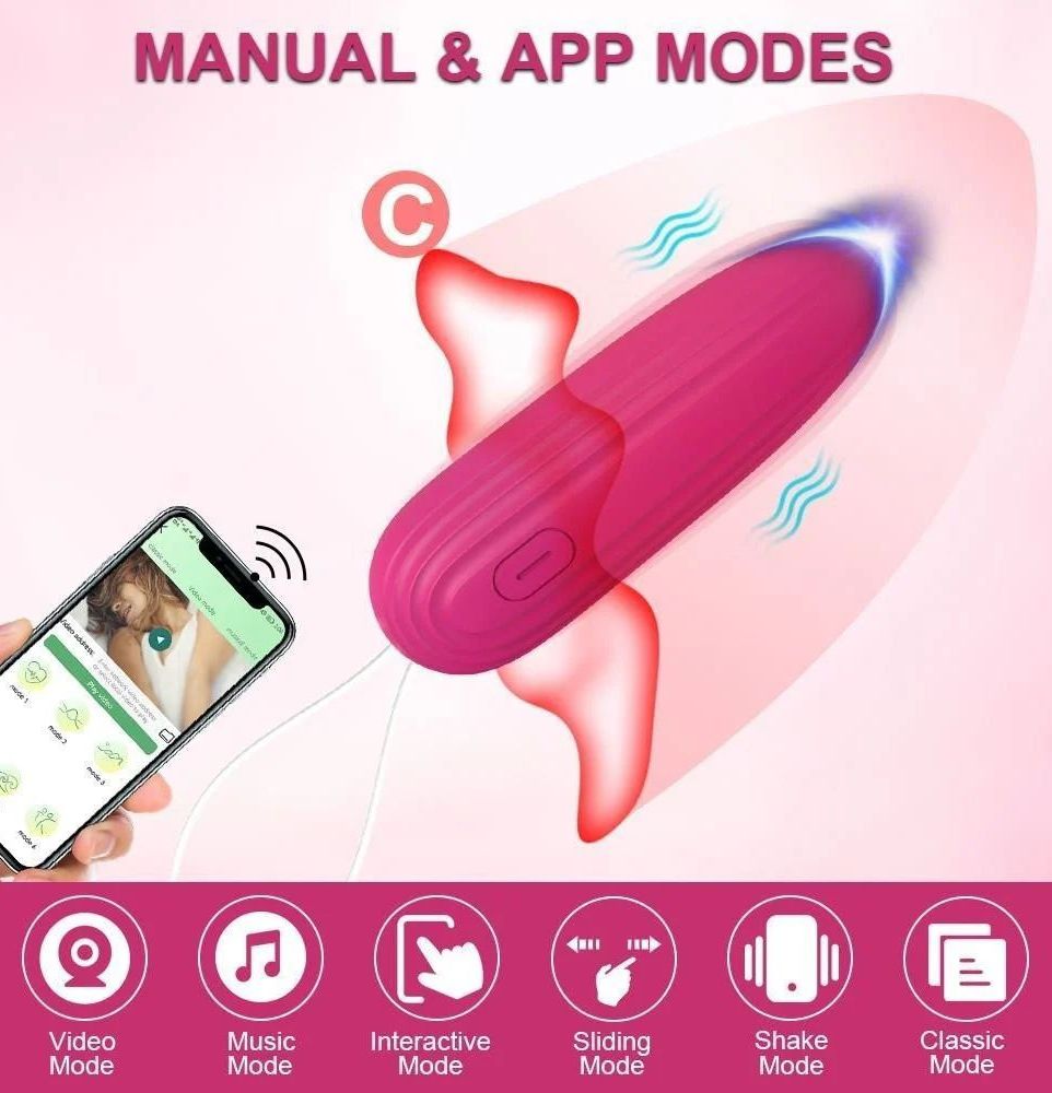 Vibrador Bullet Controle de Celular Bluetooth USB Silencioso