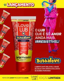 Lubrificante Beijavel Love Lub Bubbalove Morango 60g