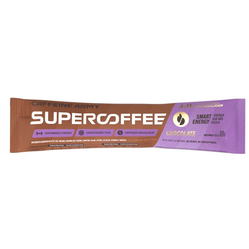 SUPER COFFEE SACHE SABOR CHOCOLATE - 10G CAFFEINE ARMY