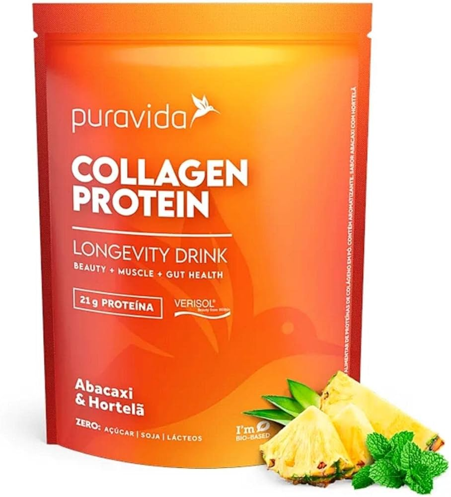 COLLAGEN PROTEIN ABACAXI E HORTELÃ - 450G PURA VIDA