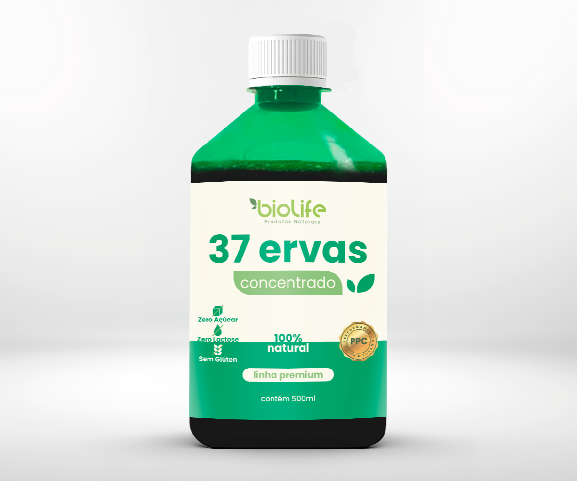 37 ERVAS LÍQUIDO - 500ML (BIOLIFE)