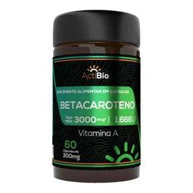 BETACAROTENO - VITAMINA A - 60 CAPS ActBio (SUPRA ERVAS)