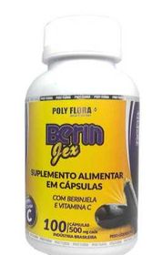 BERIN JEX BERINJELA E VITAMINA C - 60 CAPS 500MG (POLY FLORA)