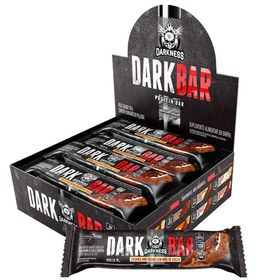 DARKBAR PROTEIN BAR - SABOR COOKIES AND CREAM C/ NIBS DE CACAU - CONTÉM 8 UNI CADA - 720G (DARKNESS)