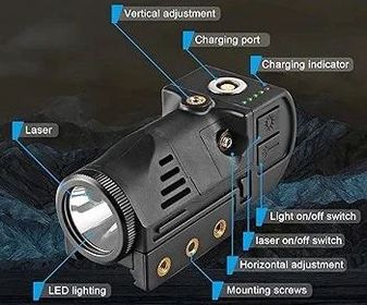 Fire wolf Torch + green laser for Pistol 