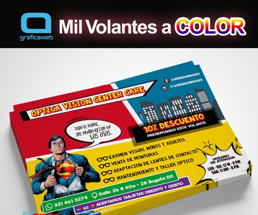 Mil volantes a color media carta 1 cara