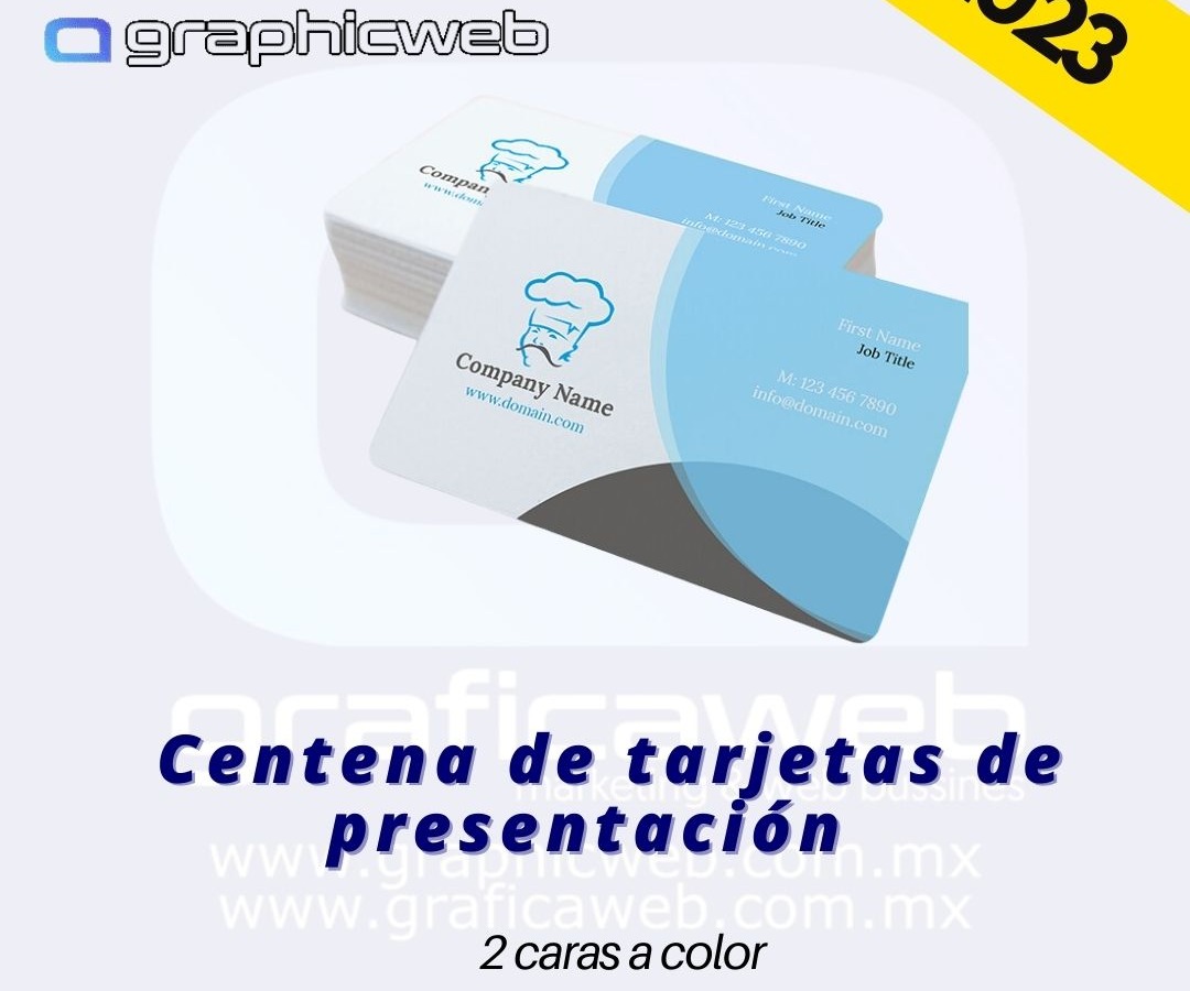 Tarjetas de presentación 2 caras a color