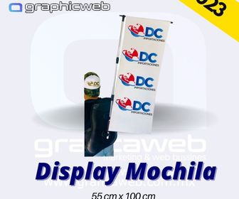 Mochila display bandera doble vista