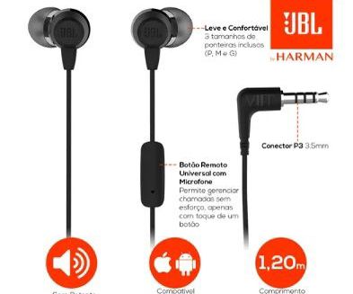 Fone de Ouvido JBL C50HI Original