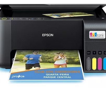 Impressora Multifuncional Epson EcoTank L3250 com wifi preta 110V