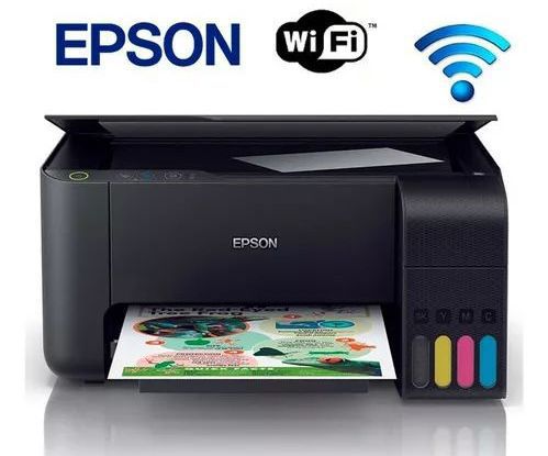 Impressora Multifuncional Epson EcoTank L3250 com wifi preta 110V