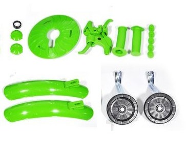 Kit 16 Acessórios sem Rodas Verde Jks para bicicleta