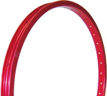 Aro 20 Alumínio 36 Furos Vermelho Tecnall/Rimaxx para bicicleta