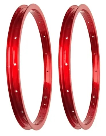 Aro 16 Alumínio Vermelho Rimaxx para bicicleta