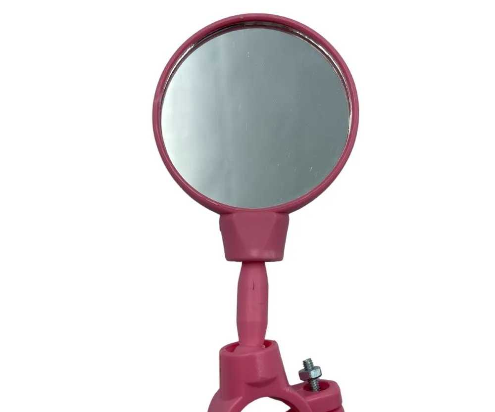 Espelho Ret. Pq.inf. Haste Curta Rosa. Allkar para bicicleta