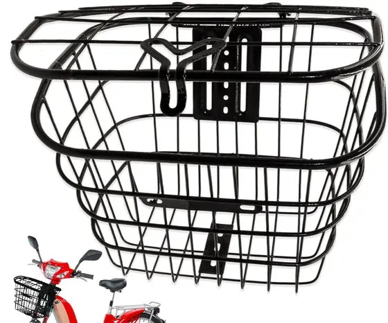 Cesta Bike Eletrica com Tampa 33x27x24 Preta Oxxent para bicicleta