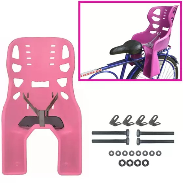 Cadeirinha Bagageiro Styll Rosa para bicicleta