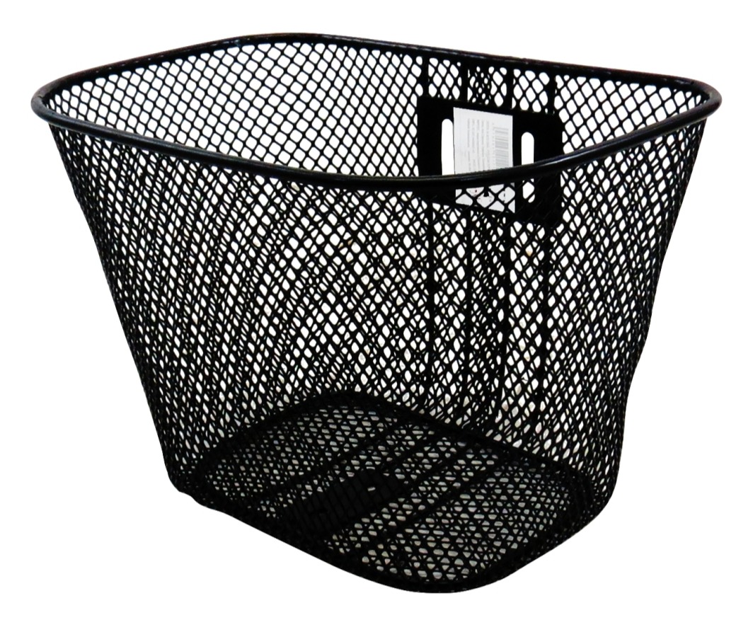 Cesta 16 Aço Preta com Hastea 26x17x17 Imp. para bicicleta