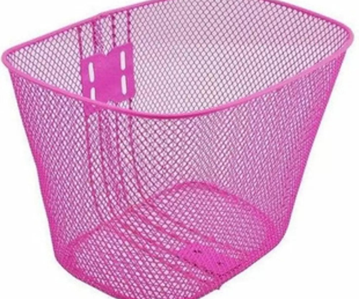 Cesta 20 Aço Rosa com Haste 27x20x20 Imp. para bicicleta