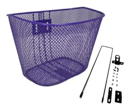 Cesta 26 Aço Violeta com Haste (media) Imp. para bicicleta