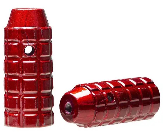 Pedaleira Alumínio Grande Verm. Glometal para bicicleta