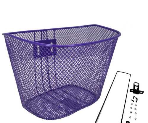 Cesta 20 Aco Violeta com Hastea Importada para bicicleta