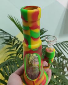 Bong de Silicone c/ Percolator de Vidro 