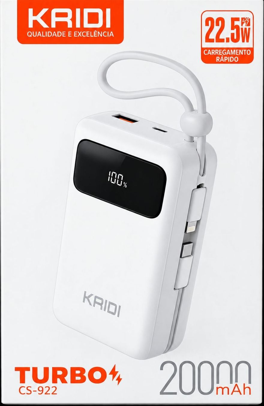 CARREG KAIDI PORTÁTIL 20000MAH CS-922
