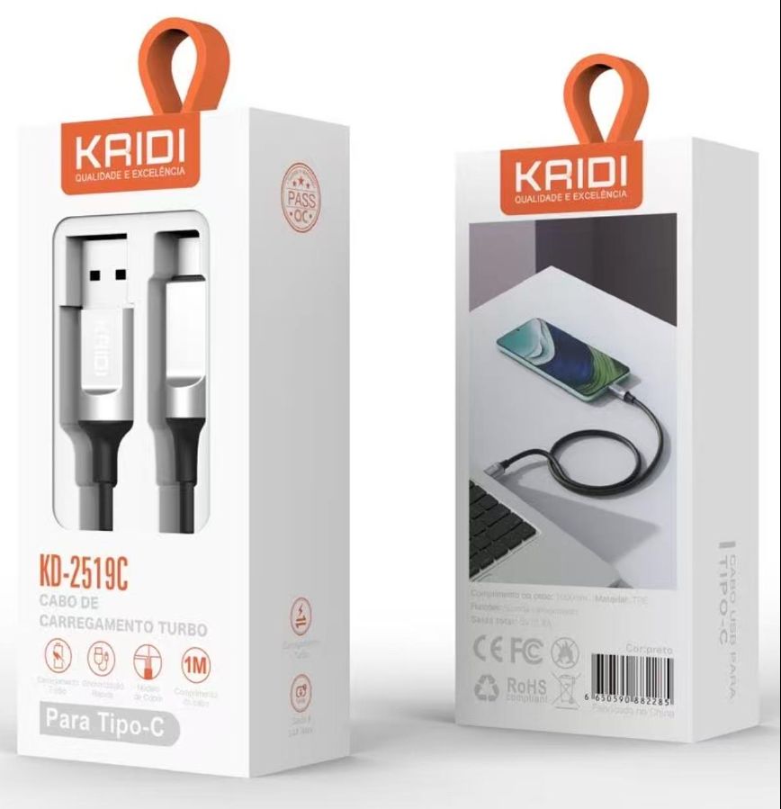 CABO KAIDI USB TIPO-C KD-2519C — imagem 1