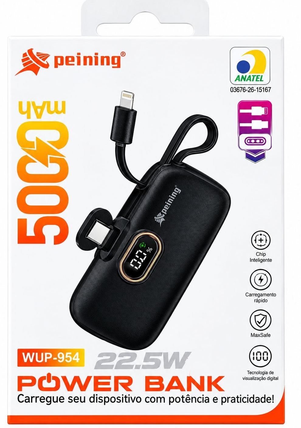 CARREG PORTÁTIL PEINING IPHONE 5000MAH WUP-954