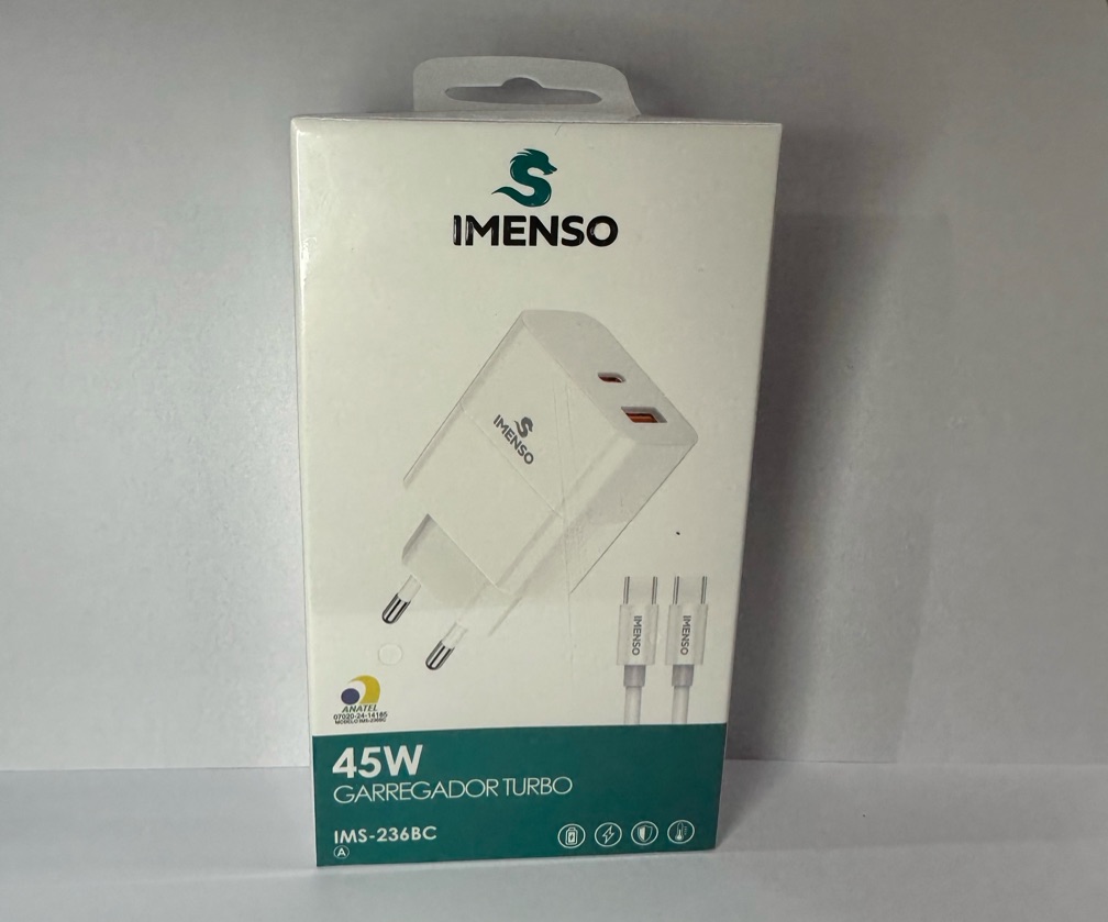 CARREGADOR TURBO TIPO-C/TIPO-C 45w IMS-236bc