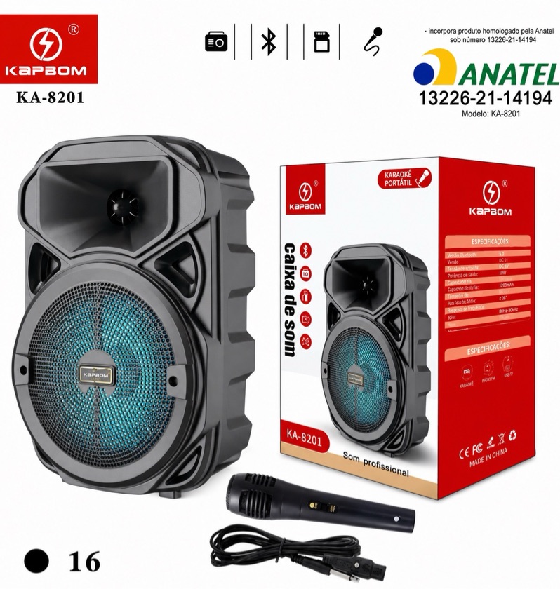 CAIXA DE SOM BLUETOOTH KA-8201b