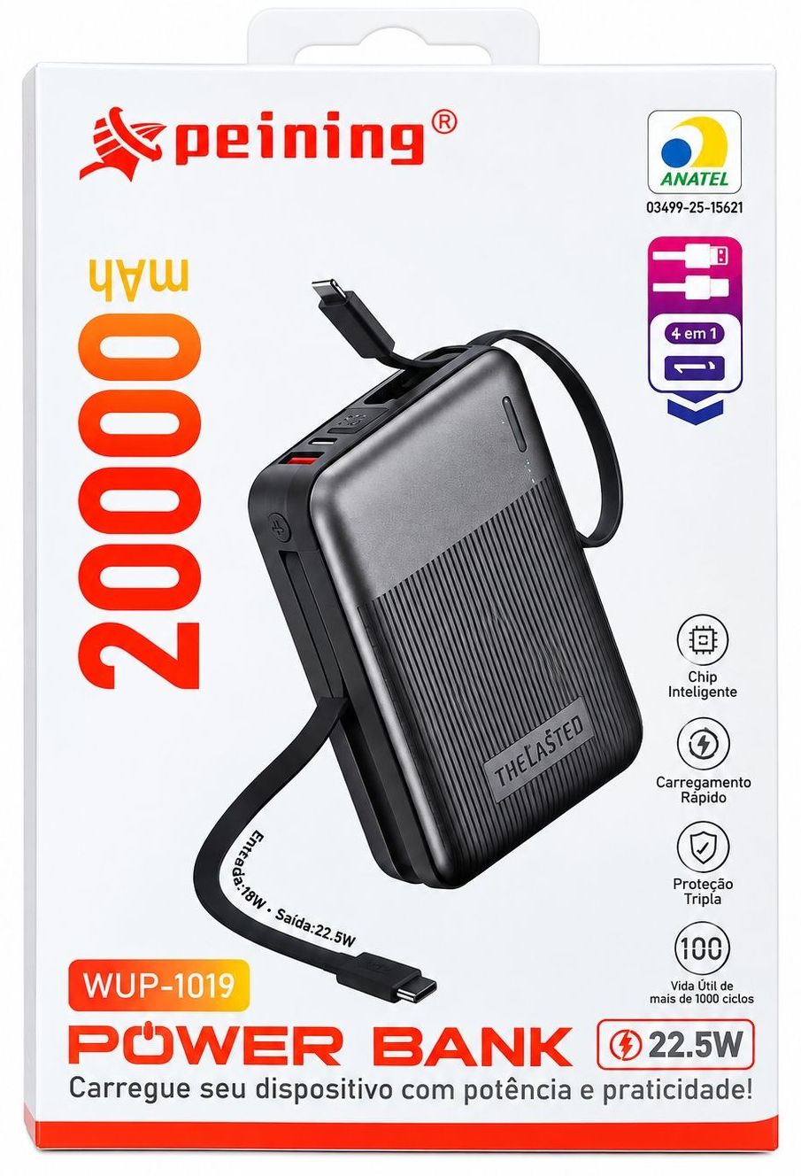 CARREG PORTÁTIL PEINING 20000MAH WUP-1019