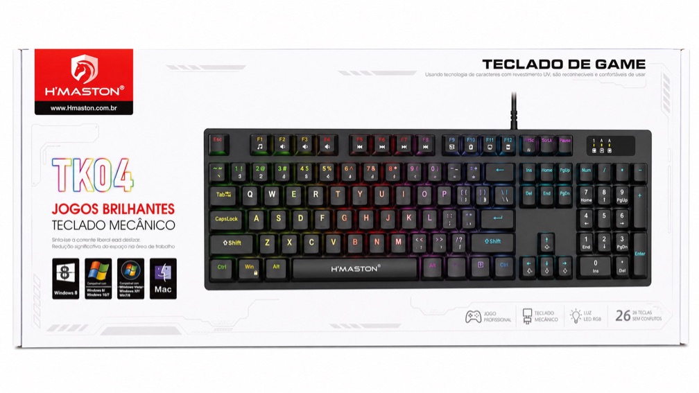 TECLADO MECÂNICO H’MASTON TK04