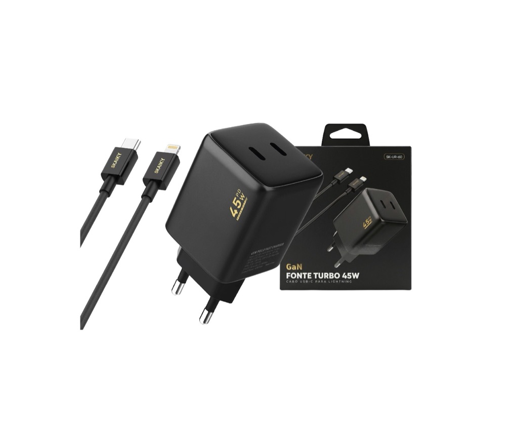 CARREGADOR TIPO-C/IPHONE SKAIKY 45W SK-UR-60