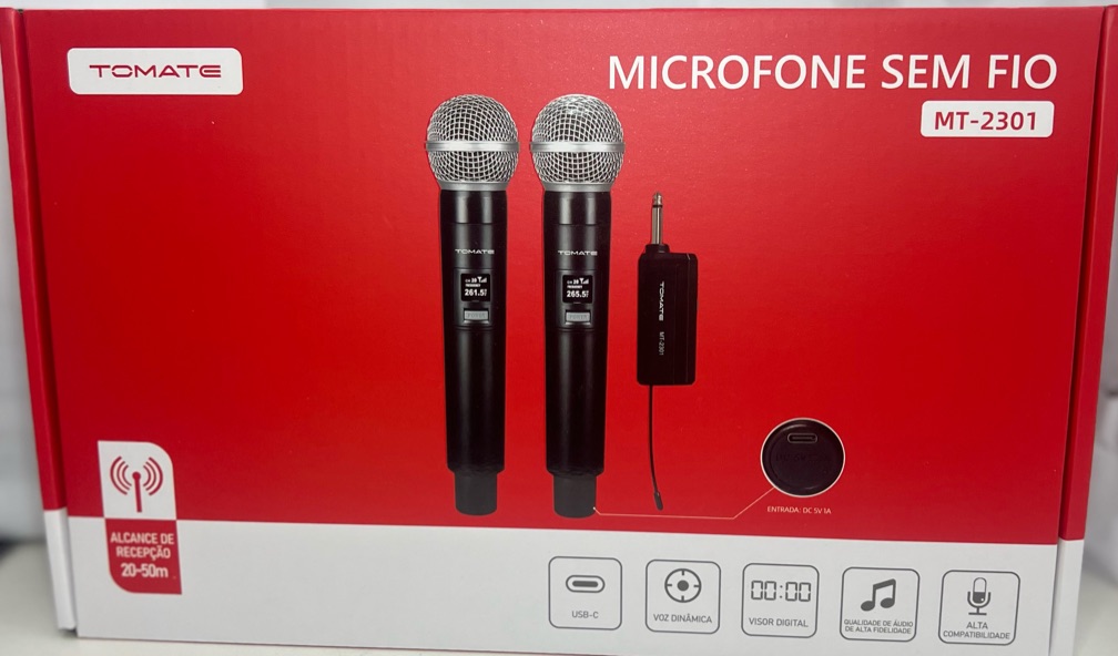 MICROFONE S/FIO TOMATE MT-2301 — imagem 1