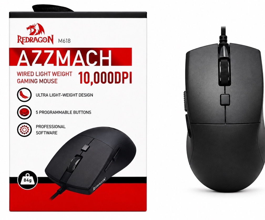 MOUSE REDRAGON 10000DPI COM FIO M618